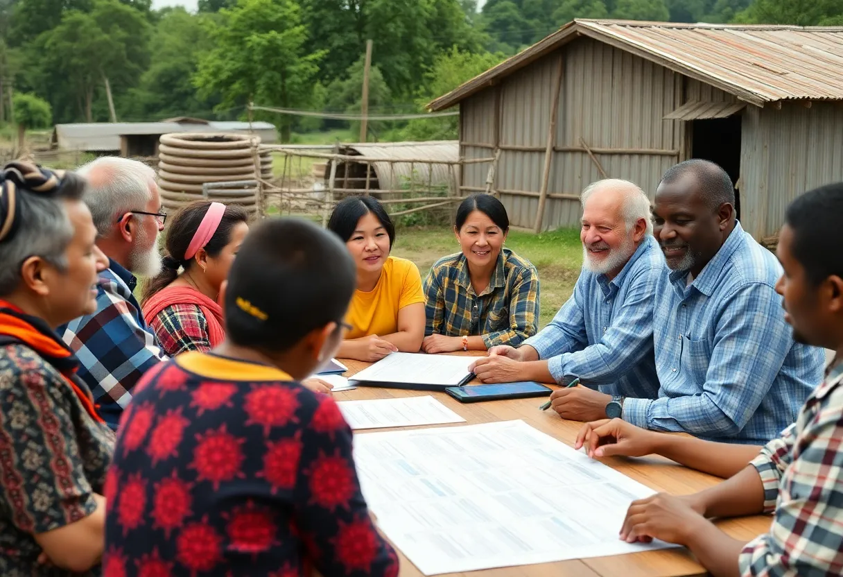 Community gathering discussing rural job initiatives
