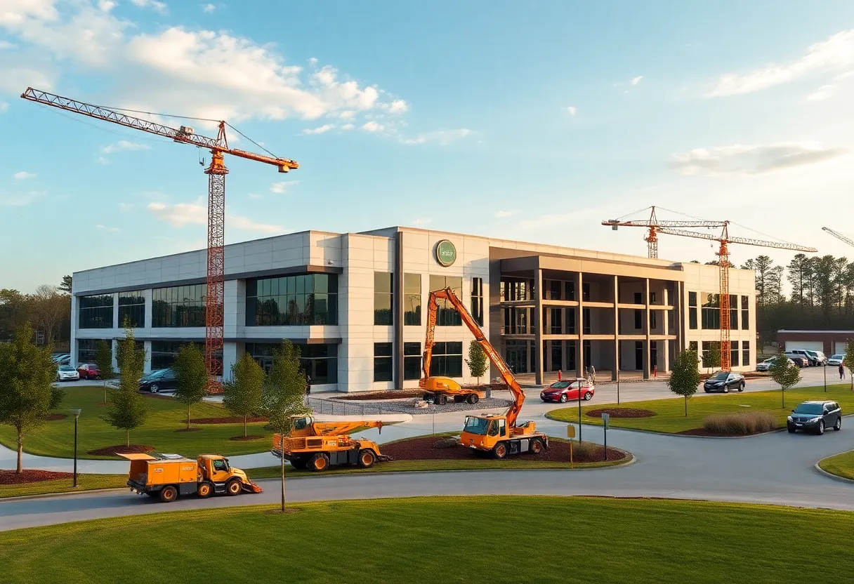 New headquarters building of Gregory Poole Equipment Co. in Garner, North Carolina