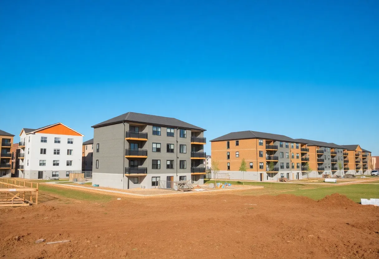 Construction site for affordable housing units in Jackson